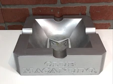 Large Club Macanudo Metal Collectors Cigar Ashtray 9”x9”