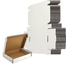 6x4x1 Inch Small Shipping Boxes Set of 50 White Mailer Corrugated