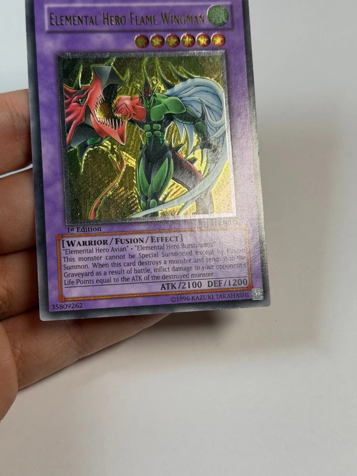 Yugioh Elemental Hero Flame Wingman TLM-EN035 终极罕见第 1 版 UDE LP — 第 4/4 张图片