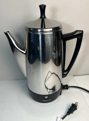 Presto Automatic 12 Cup Stainless Percolator Coffee Maker Pot 0281105 Vtg WORKS