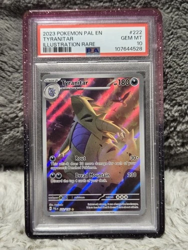 2023 Pokemon ENG SV02 Paldea Evolved Tyranitar 222/193 Illustrated Rare PSA 10