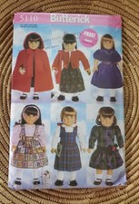 Butterick Sewing Pattern 5110 Cape Outfits for 18" Doll Mostly Uncut