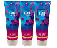 3 BATH  BODY WORKS PARIS AMOUR ULTIMATE HYDRATION BODY CREAM 8 OZ / 226 g NEW