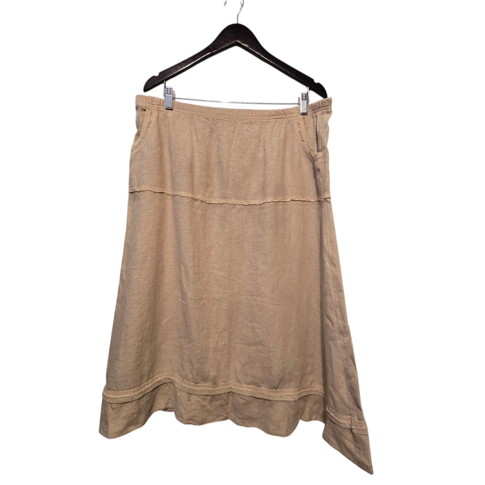 Click CMC Womens 100% Linen Skirt MED Color Me Cotton Beige Neutral Natural USA
Opens in a new windo