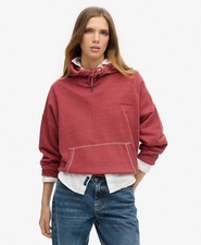 Image of Superdry Womens Essential Logo Overdyed Hoodie