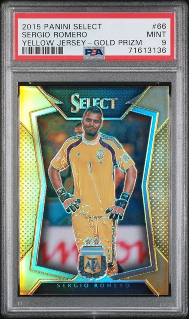 2015 Panini Select #66 Sergio Romero - Gold Prizm /10 PSA 9 (Pop 1, none Higher)