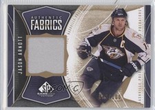 2009 SP Game Used Edition Authentic Fabrics Gold 68/100 Jason Arnott #AF-JA 0a1