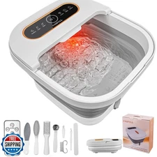 UNIFULL Collapsible Foot Spa Bath with Heat, Touch Screen, Remote Control, Ma
