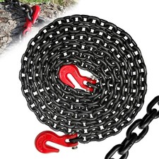 Tow Chain 12 Ft 14 Chain G80 Trailer Safety Chain With G70 Hooks Wll 3300 Lbs
