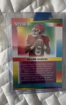 2024 Leaf Vivid - Dillon Gabriel #33 Purple Prismatic # Match 8/9 (RC)