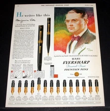 1930 OLD MAGAZINE PRINT AD, WAHL EVERSHARP PERSONAL-POINT FOUNTAIN PENS PENCILS!