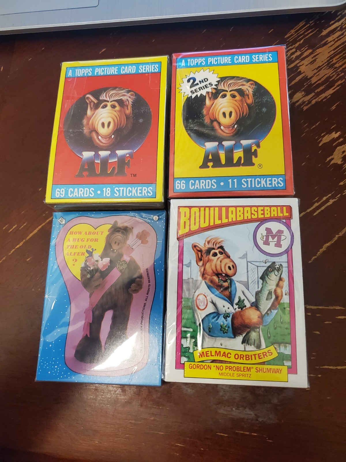 1987 TOPPS ALF COMPLETE 91 CARD 44 BOUILLA BASEBALL CARDS 29 STICKER SETS