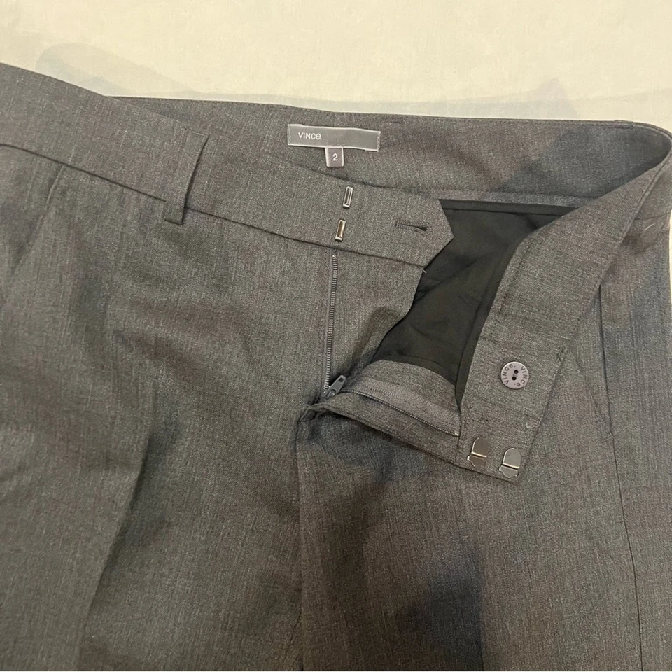 Vince Pantalón Slim Tobillo Recto Recortado Lana Talla 2 Foto 3 de 4