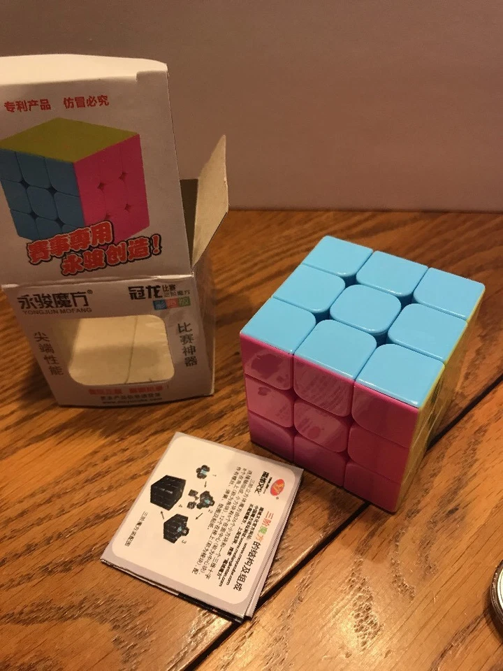  Cubo Mágico 3x3x3 Suministros de Competición Loca Nivel 3 Envíos N 24h 永骏魔方-Nuevo Foto 4 de 4