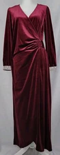 JM studio by John Meyer Maxi Red Velvet Dress Women's  Size 14W New 