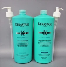 With Pumps Kerastase Resistance Bain & Fondant Extentioniste 1000ml / 34oz