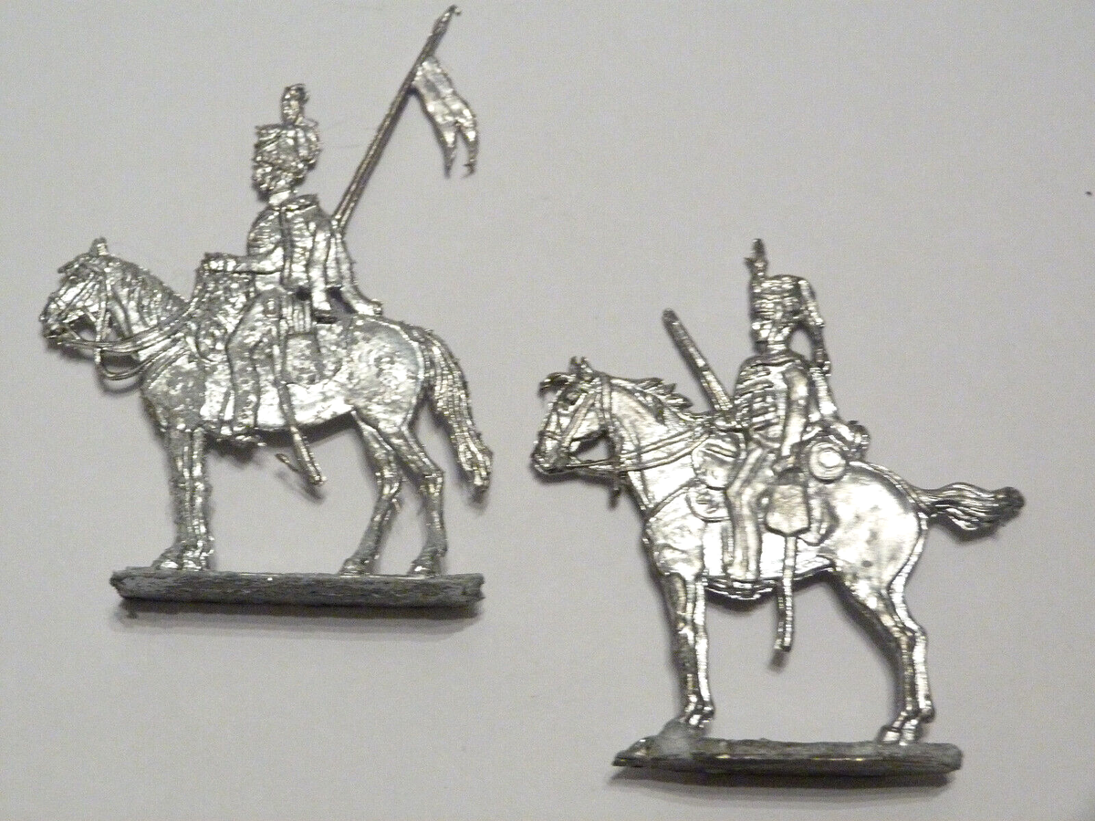 12 Cavaliers Prussiens – Zinnfiguren étain – Premier Empire Waterloo – 30mm