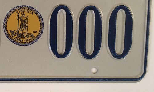 VA QUADRUPLE 0 license plate 0000 repeating digit number 0 Triple 750 - Picture 6 of 12