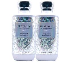 2 BATH  BODY WORKS PLATINUM BODY WASH SHOWER GEL WITH ALOE 10 FL OZ NEW