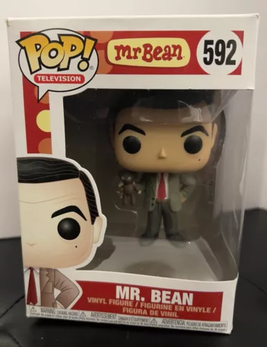 Funko POP! Television: Mr. Bean [w/ Teddy Bear] #592 Vaulted Figure w/ Protector