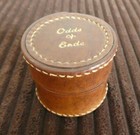 🌸 Odds & Ends 🌸 Tradition Style Small Brown Leather Round Pot Container Box