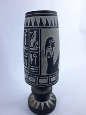 UNIQUE ANCIENT EGYPTIAN ANTIQUE Vase Sekhmet with Eye of Hours Hieroglyphic