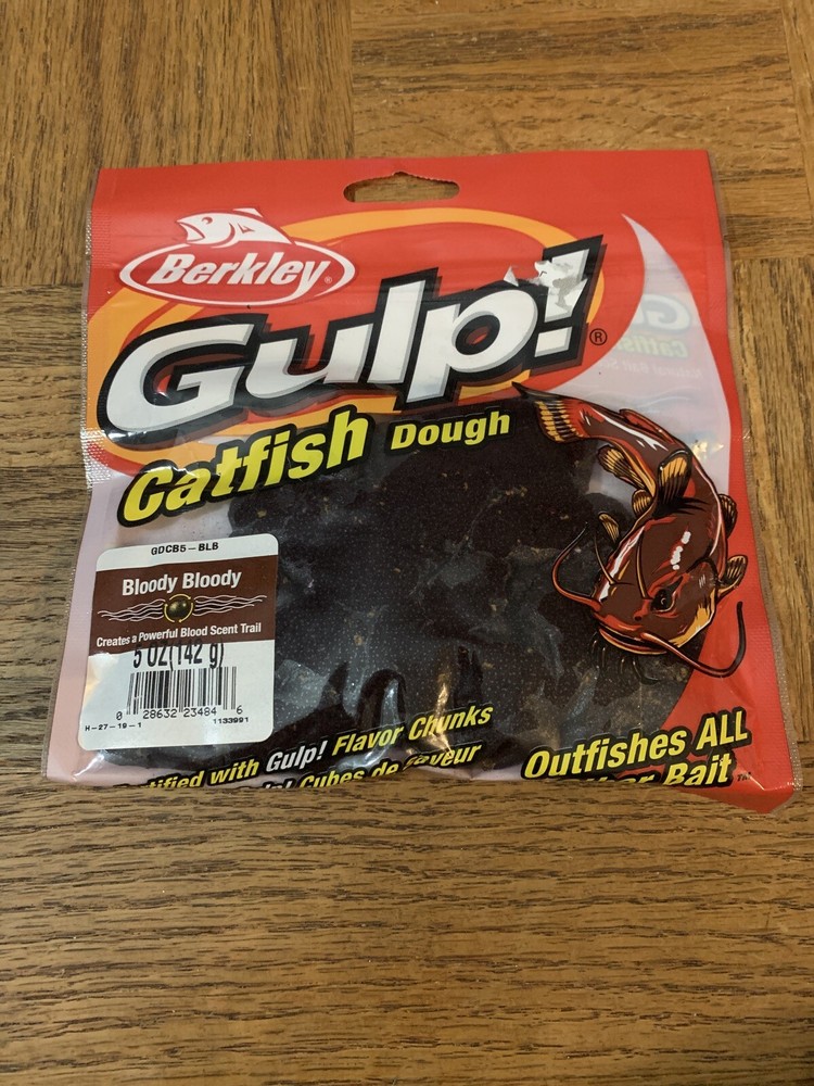 Berkley Gulp Catfish Dough Bloody Blood Scent Bait