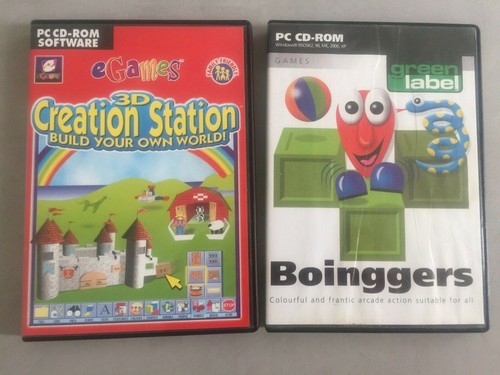 E Games QTY 2 3D Creation Station - Boinggers PC CD ROMs Early Learning Toys - Photo 2/8