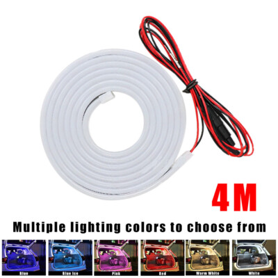 2/4M Dynamic Flowing Ambient Lighting Car Trunk LED Light Strip Car Trunk Lights