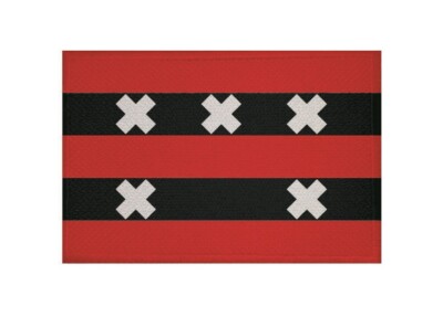 Aufnäher Ouder-Amstel (Niederlande) Flagge Aufbügler Patch 9 x 6 cm