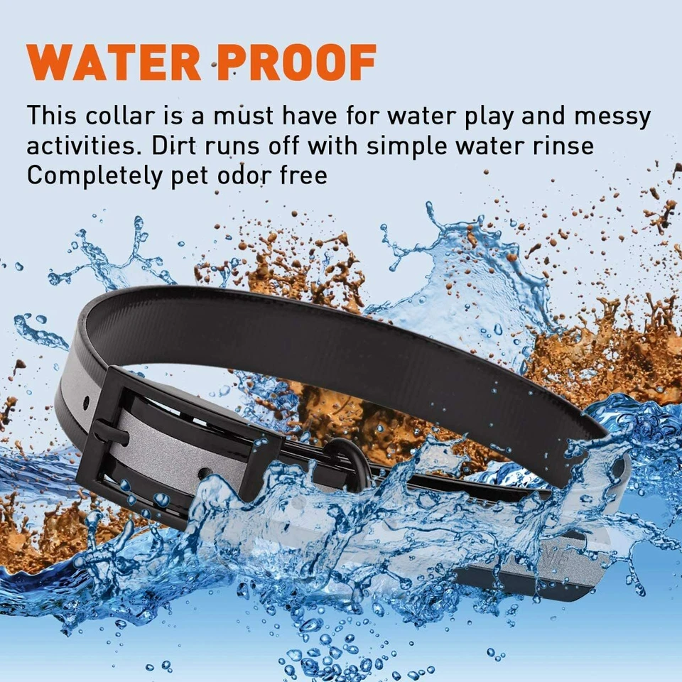 Collar de perro Dogline Biothane reflectante impermeable fuerte recubierto correas de nailon Foto 3 de 4