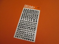DECADRY N  250 RUB-ON BLACK LETTERS  NUMBERS TRANSFER  36pt-0.354 inch-9mm 