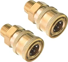 Tool Daily Pressure Washer Coupler, 1/4" Quick Connect Socket MNPT (2 pack)