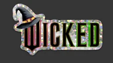 wicked movie glitter sticker permanent laptop decal