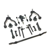 16 Pc Steering & Suspension Kit Tie Rods Ball Joints Sway Bars Control Arms