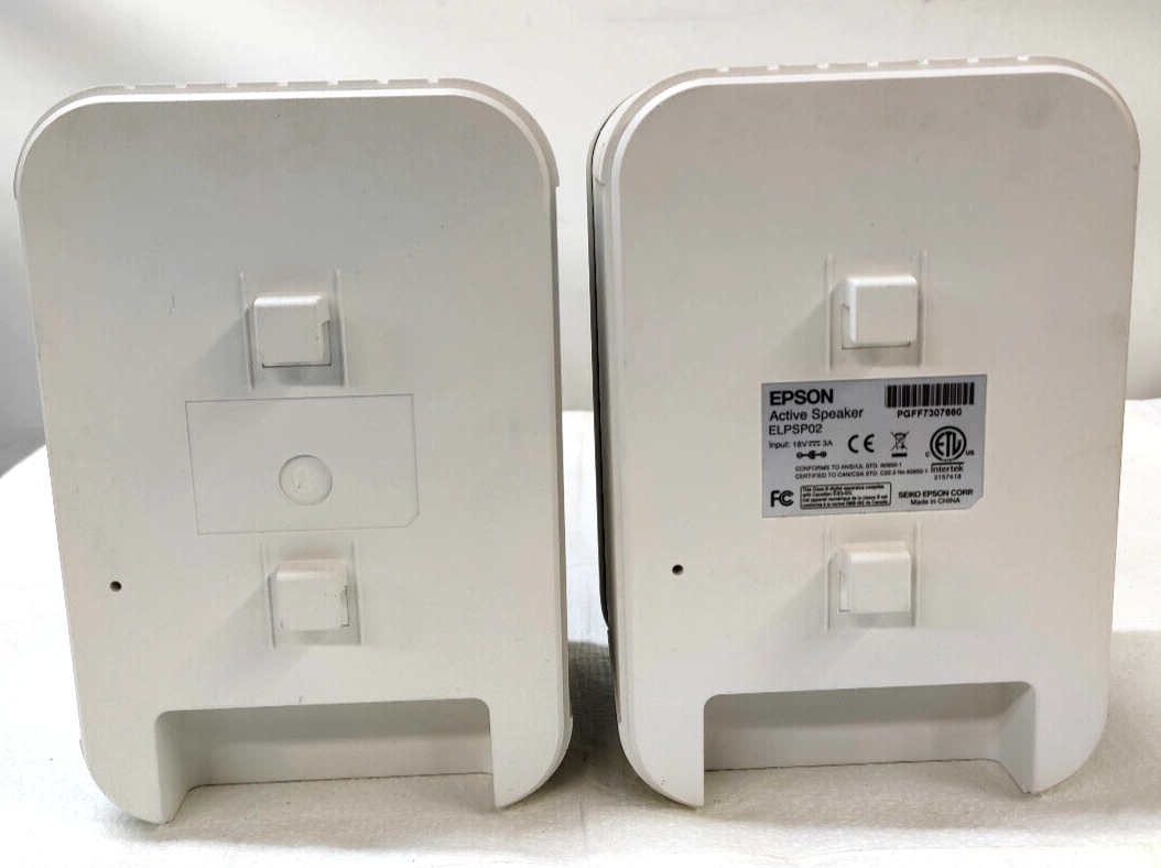 Pair of Epson ELPSP02 2.0 Speaker System Set 30 Watt RMS No Wires