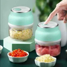 Portable Electric Mini Garlic Cutter Masher Vegetable Fruit Meat Food Chopper