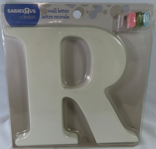 BABIES R US BY DESIGN WALL LETTERS R OR N 8-8.25" W x 7.5" H - Picture 2 of 5