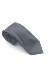  105 Alfani Mens Solid Gray Slim Dress Neck Tie Skinny Classic Necktie 58x2.5