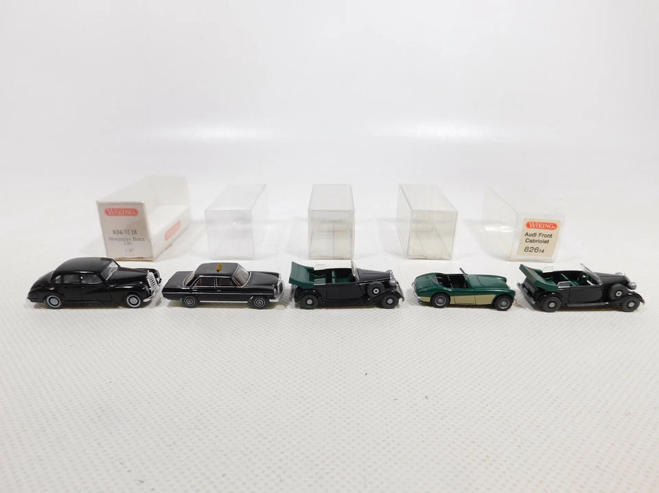 5X Wiking H0 1:87 Modello: 826 Audi+836 MB 300+Taxi Ecc, Mint+2X Box #CN263-0,5 - Immagine 2 di 4