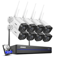ANNKE Wireless 8CH NVR 5MP Security Camera System Two Way Audio Human Detection