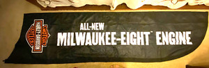 HARLEY DAVIDSON MC All-New Milwaukee-Eight Engine Huge Feather Banner/Flag