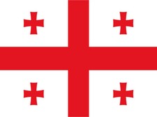 Blechschild 30x40 Georgien Flagge L&auml;nder National Fahne Asien Wand Deko Bar Knei