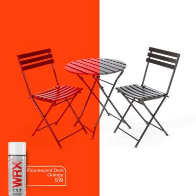 WRX Sprühfarbe Fluoreszierend Dunkelorange 519 – 400 Ml Acryl-Spray, Schnell Trocknend Für Innen & Außen