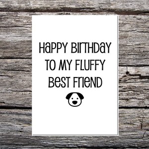 Divertente Carino Cartolina Di Compleanno Per Il Cane Tanti Auguri A Il Mio Migliore Amico Peloso Ebay