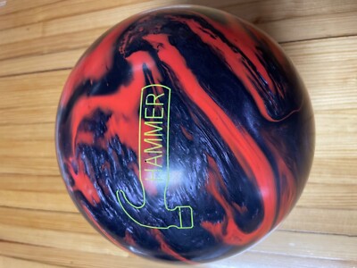 USED Hammer Raw Hammer Hybrid Reactive Bowling Ball, Orange/Black