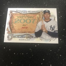 Alex Rodriguez 2022 Topps Allen Ginter Baseball Banner Season #BS-22 MLB Yankees