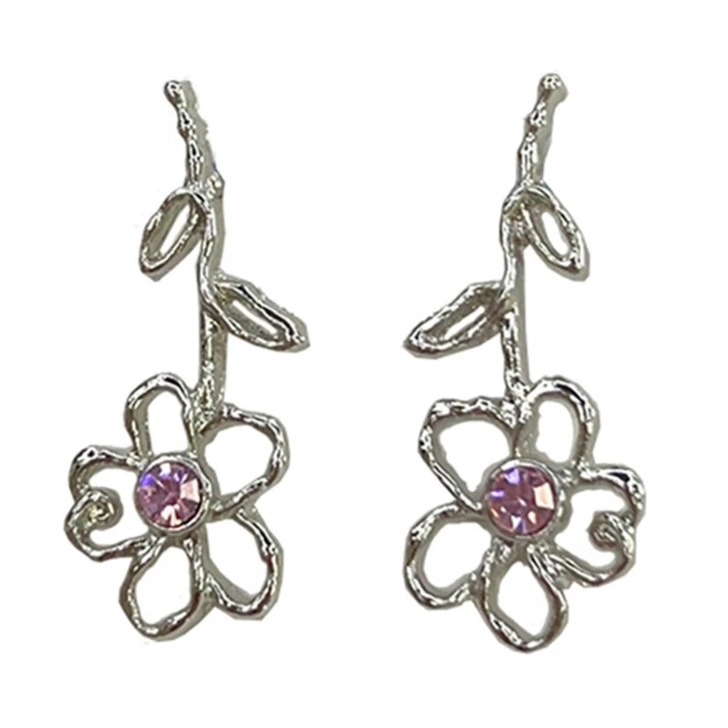 Metal flower deals earrings