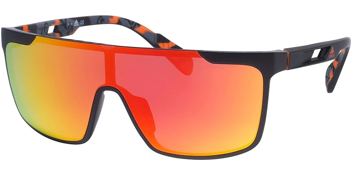 ADIDAS Sport Wrap Sunglasses with Orange Replacement Lenses Amazon.com: Sunglasses Adidas Sport SP 0001 02A Matte Black  main image 2