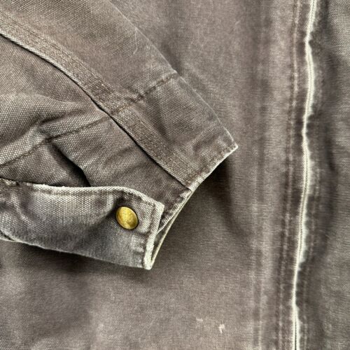 VINTAGE Carhartt Giacca Uomo L Marrone Detroit Coperta Foderata Abbigliamento da Lavoro J97 DKB Scuro - Foto 2 di 17